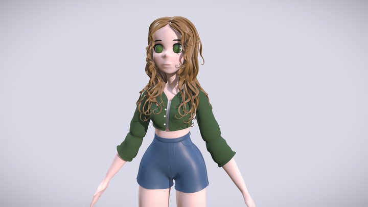 Anime Chan 3D Model