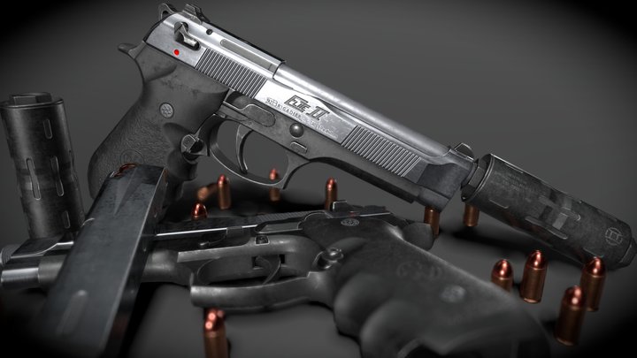 Beretta 92G Brigadier Elite II 3D Model