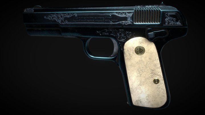 Colt 32 Pocket Hammerless 3D Model