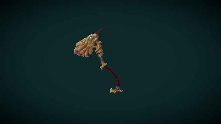 Demon Skull Hammer - WoW isnpired Weapon 3D Model
