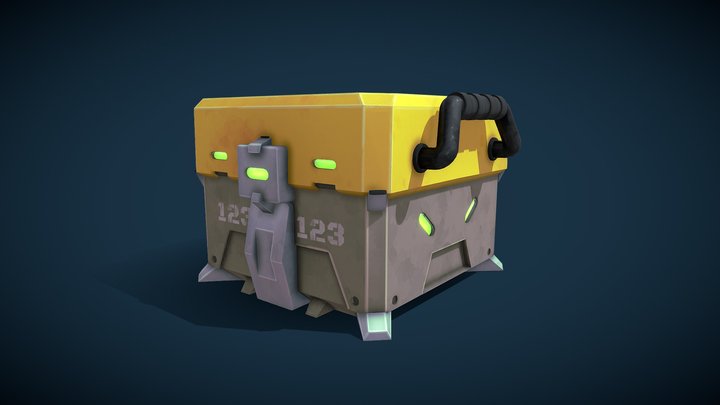 Sci-Fi Loot Chest - Recreation 3D Model