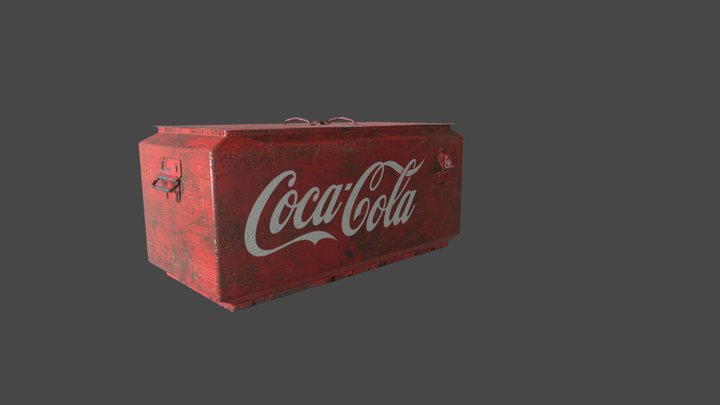 Coca Cola Fridge/Box 3D Model