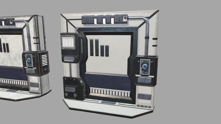 Fantasy Sci-Fi Door 8 3D Model