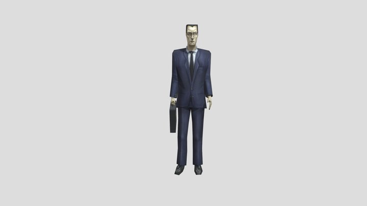 HL1 G-Man 3D Model