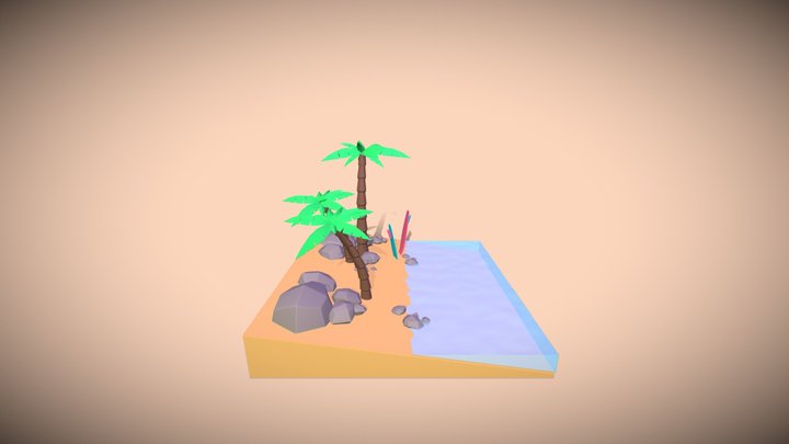 diorama_beach_v002 3D Model