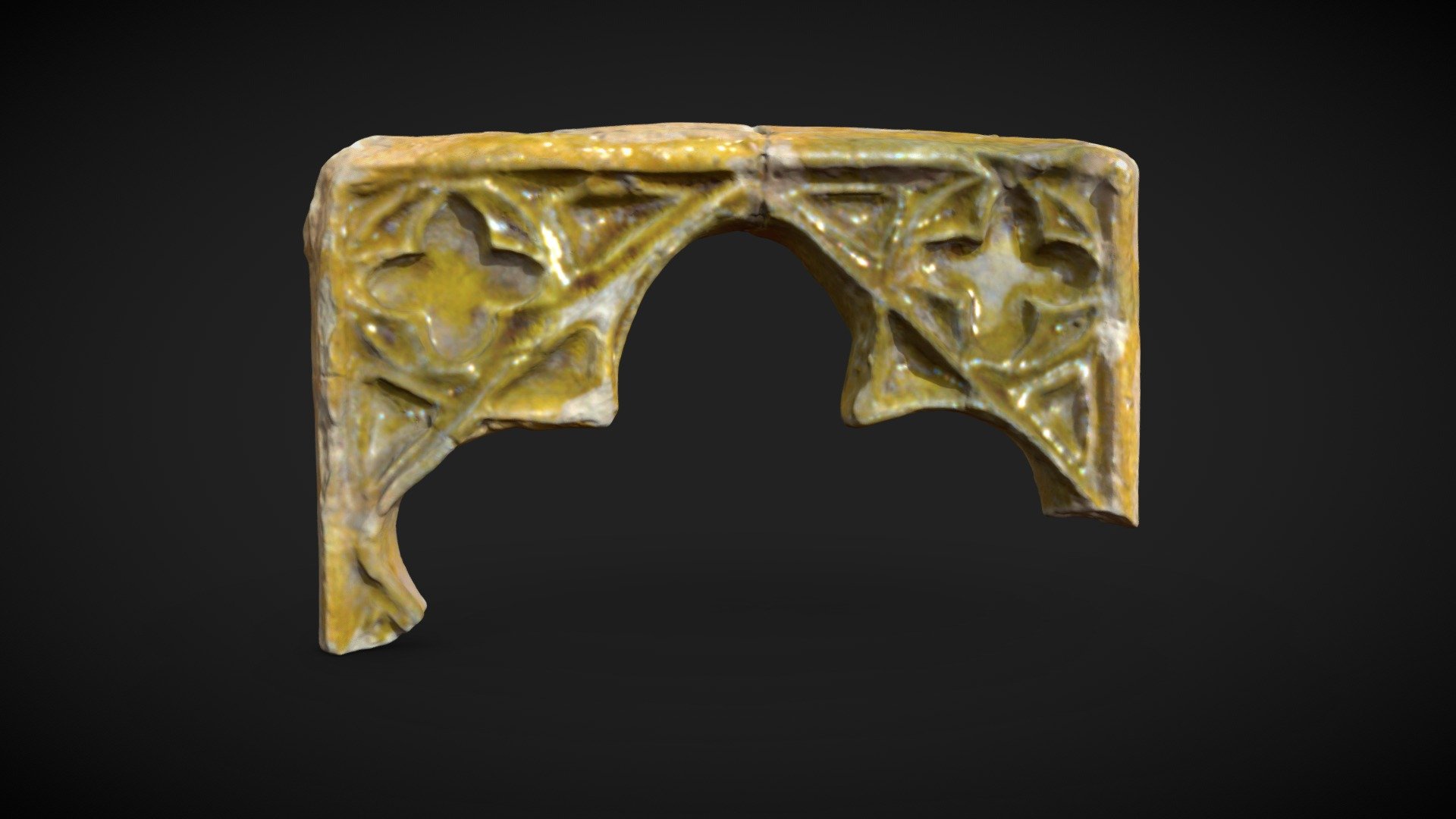 Bowl tile with fourpasses — Sketchfab embed 3D viewer