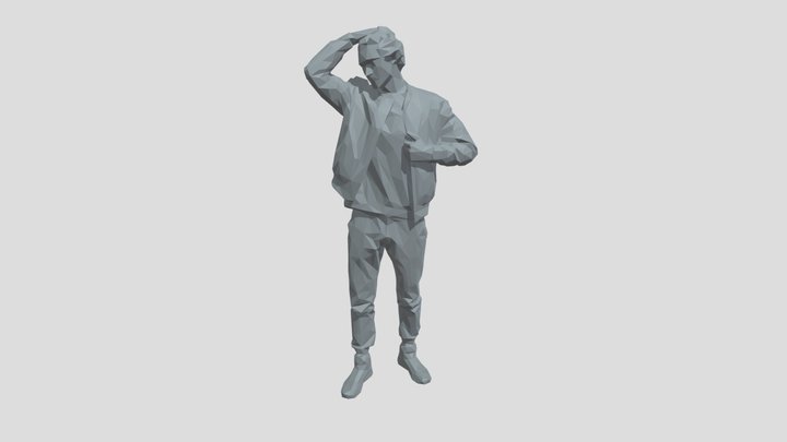 Lowpoly Male Standing 3D Model