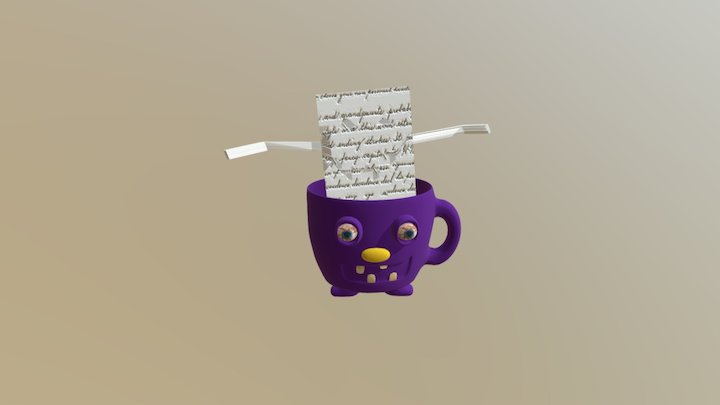 Final Coffee And Check Monster 1 3D Model