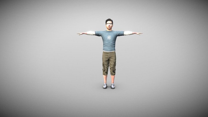 Ankit Avatar Rigged High Quality Boy Character 3D Model