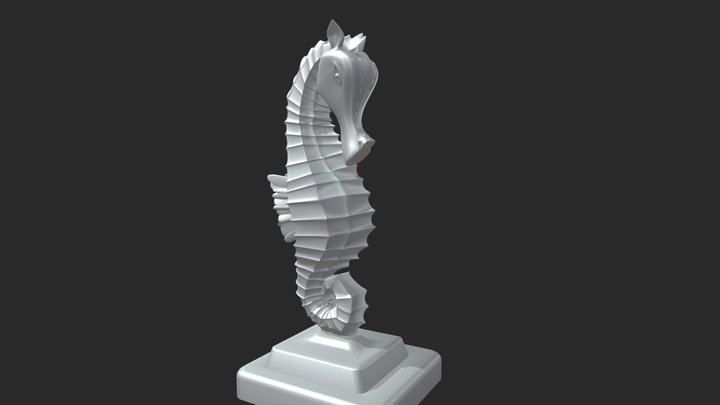 Statue Seahorse 3D Model