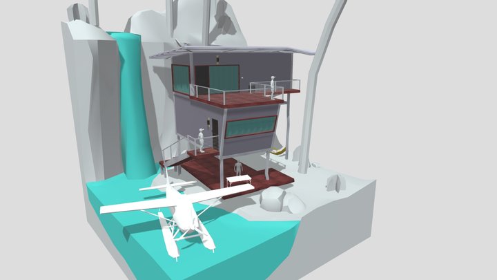 House Model in Blockout - Forest Loner 3D Model