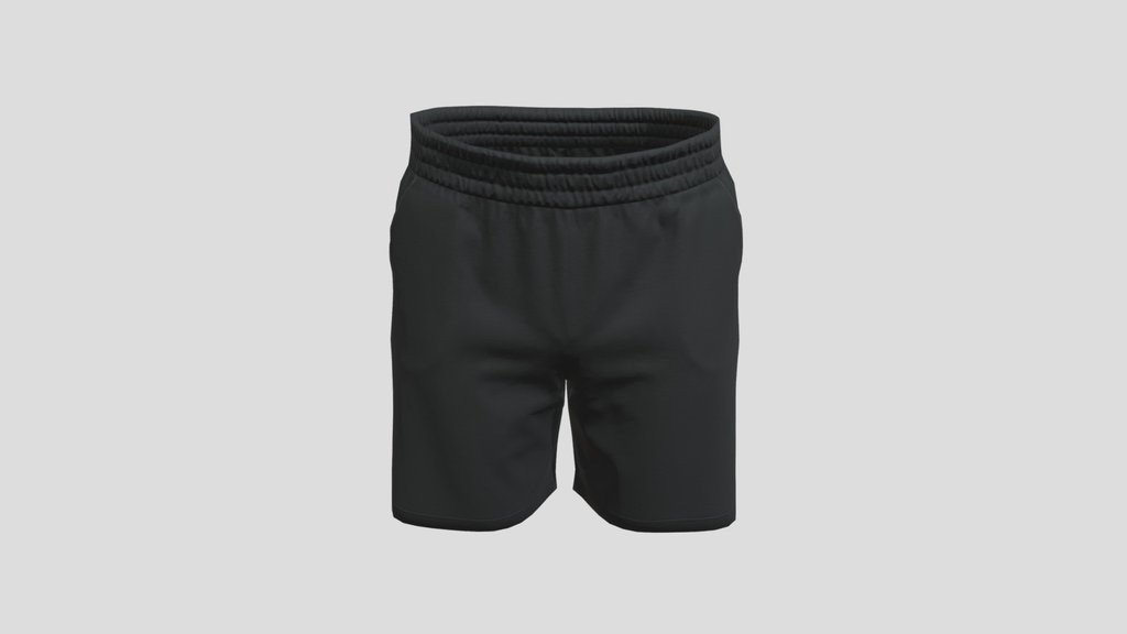 Black Cotton Shorts With Pockets