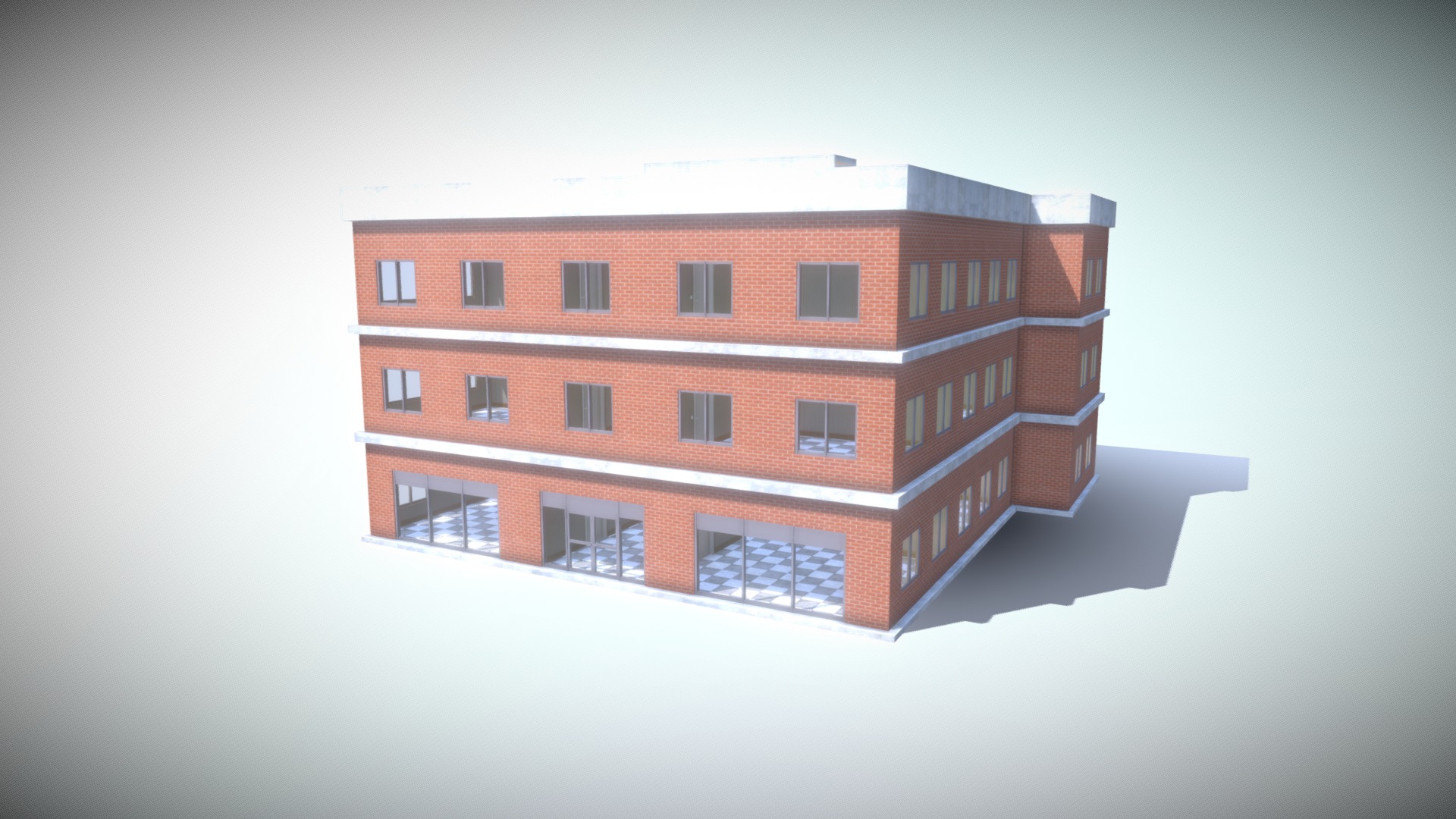 3D model Apartaments - This is a 3D model of the Apartaments. The 3D model is about a building with a few windows.