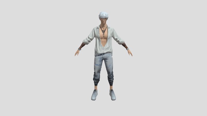 stylish male character in casual clothes 3D Model