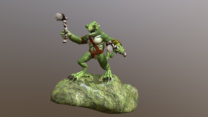 Modelagem Personagem Reptiliano 3D Model