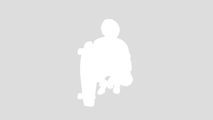Sitting Cute Skate Girl Skateboard – Modèle 3D gratuit STL