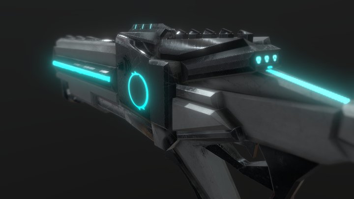 Texturized Future Weapon (Model By Alberto) 3D Model