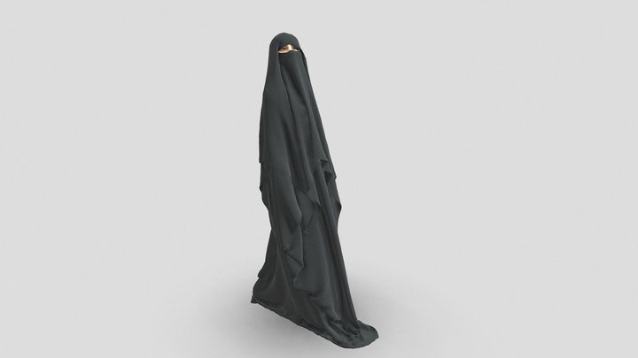 Walking Arab Woman in Abaya - 3D People 3D Model