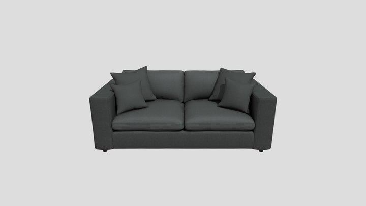 Sofa_1_ Grey - Hi Res 3D Model