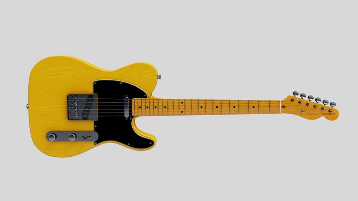Fender Telecaster Vintage Butterscotch 3D Model
