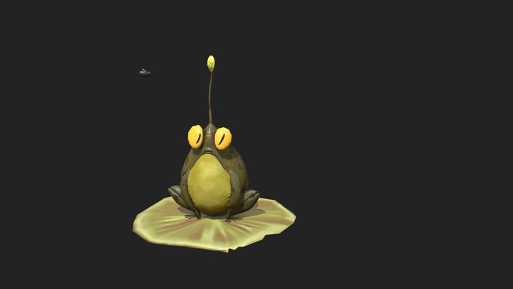 Grumpy Frog 3D Model