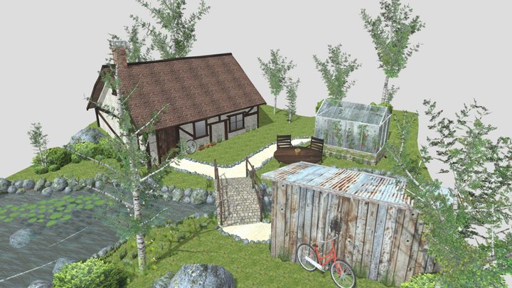 DAE Diorama - Grandma's House 3D Model