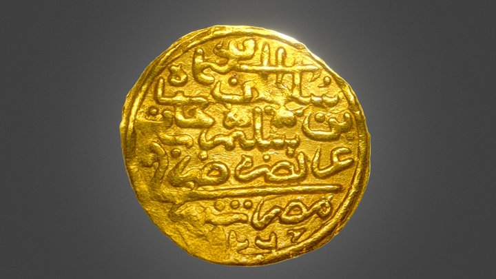Gold coin of Suleiman I the Magnificent. 3D Model