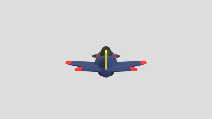 estudo lowpoly airplane 3D Model