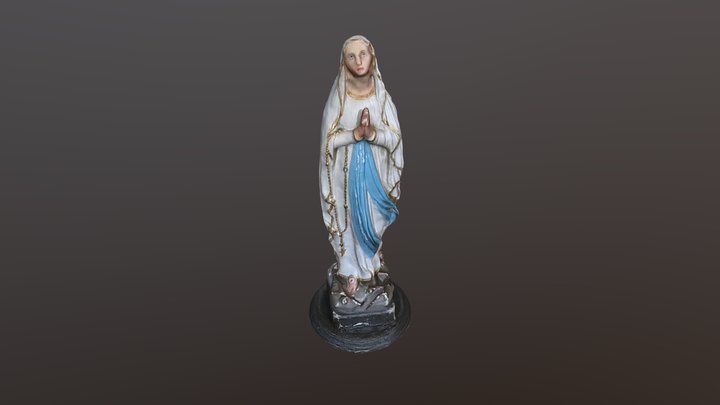 Socha Panny Márie z Lúrd 3D Model