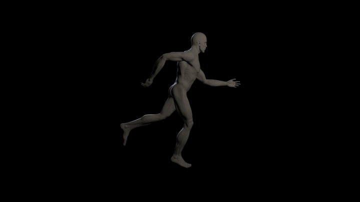 Male Running 2 3D Model
