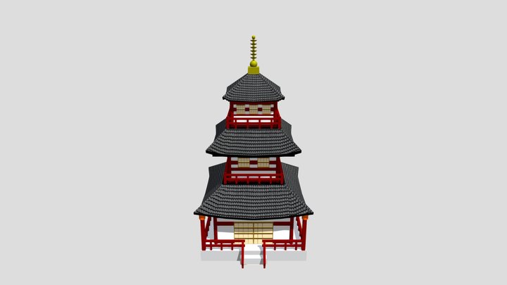 Japanese Pagoda 3D Model