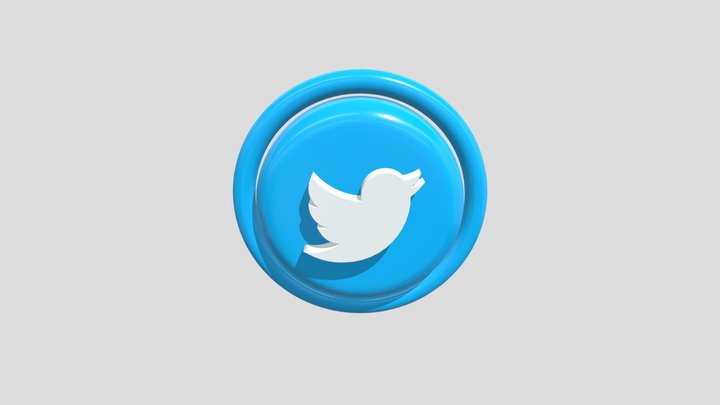 3D Twitter Logo 3D Model