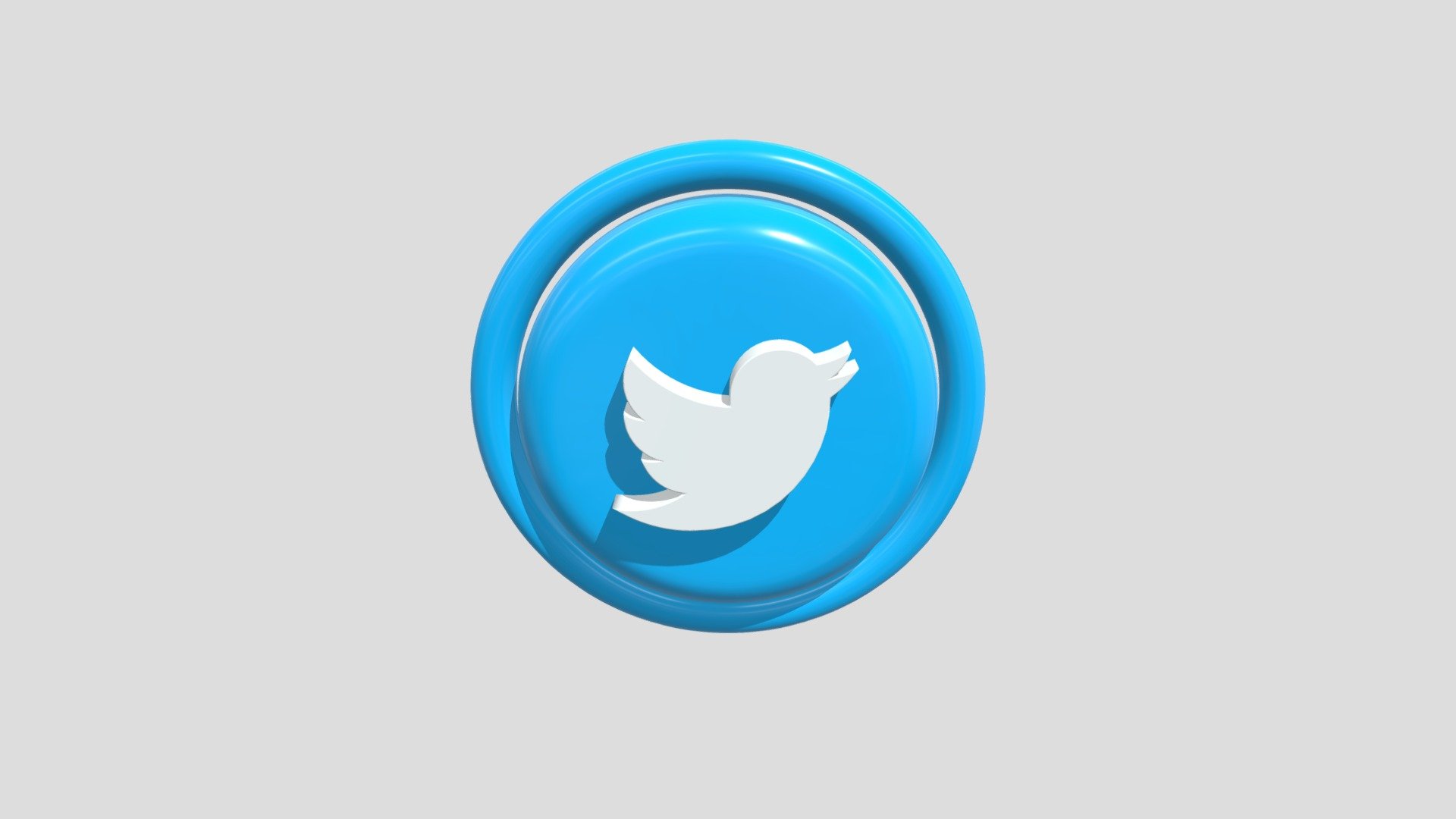 3D Twitter Logo - Download Free 3D model by pengedarseni [4767989 ...