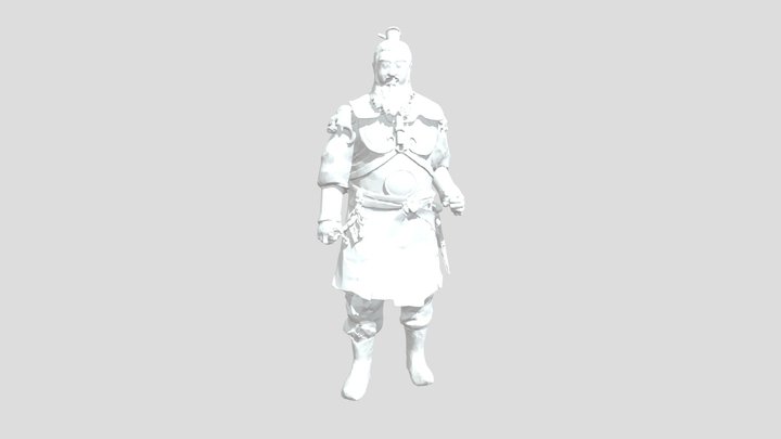 Warrior in Ornate Armor 3D Model