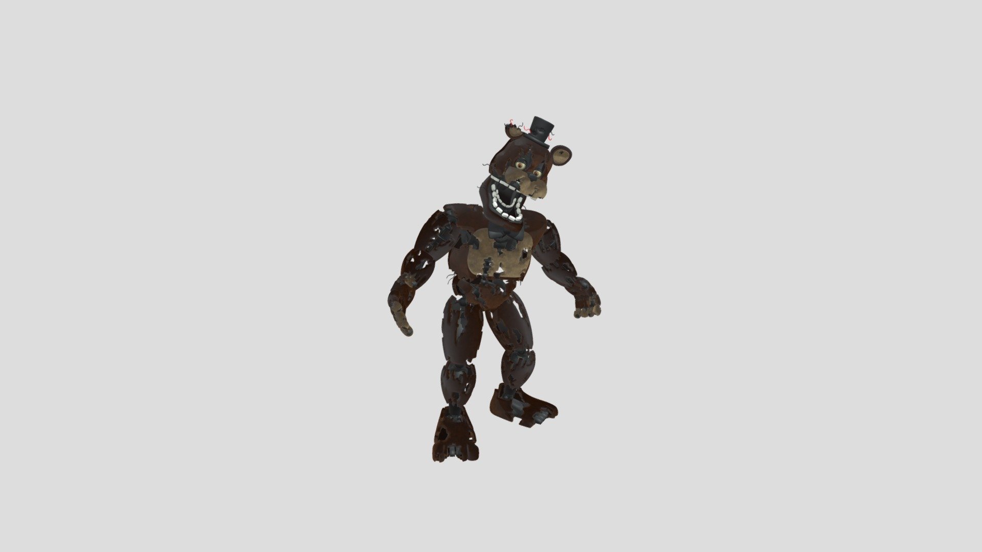 Unnightmare Freddy V3IK Rigged - Download Free 3D model by ...