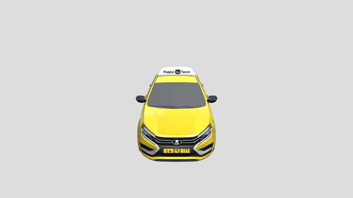 2023 LADA Vesta NG Yandex GO Taxi 3D Model