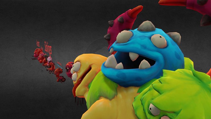 Teratopia Enemies Bosses 3D Model