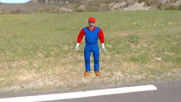 Standing Jump 3D Model