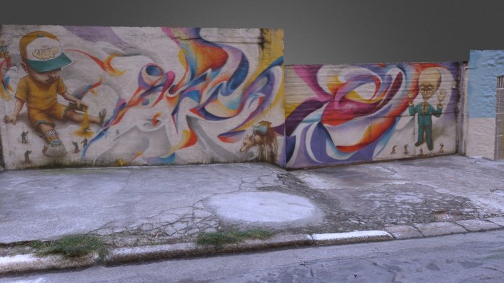 Graffiti 3D - Quinho QNH e Randal Bone 3D Model