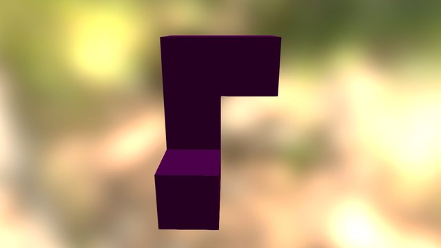 Puzzle Part Purple 3D Model