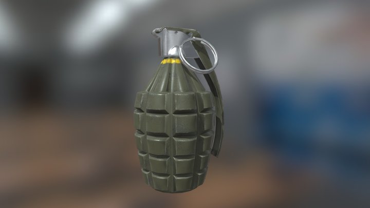 Game Ready MK2 Grenade 3D Model