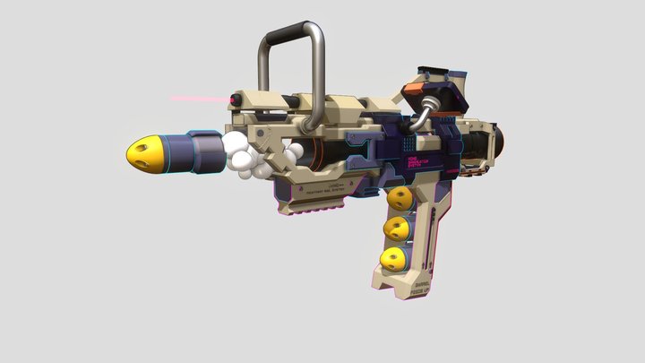 Cartoon Rocket Launcher 3D Model