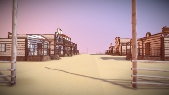 Western Town 3D Model