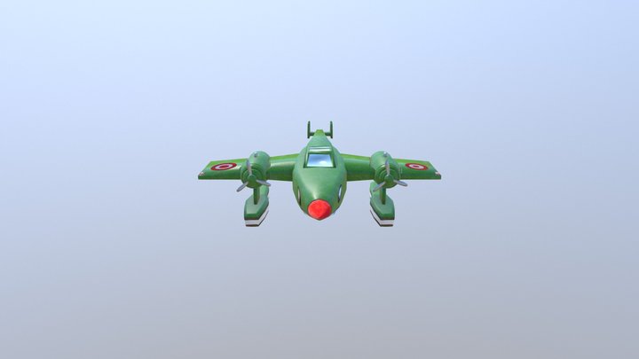 Dusty Toy Plane 3D Model