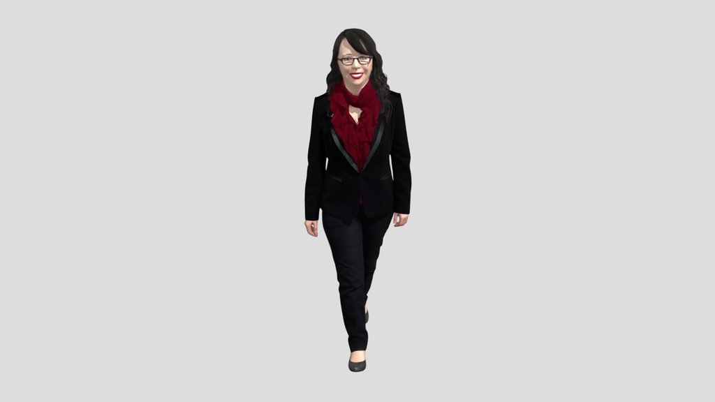 Confident Professional in a Red Scarf