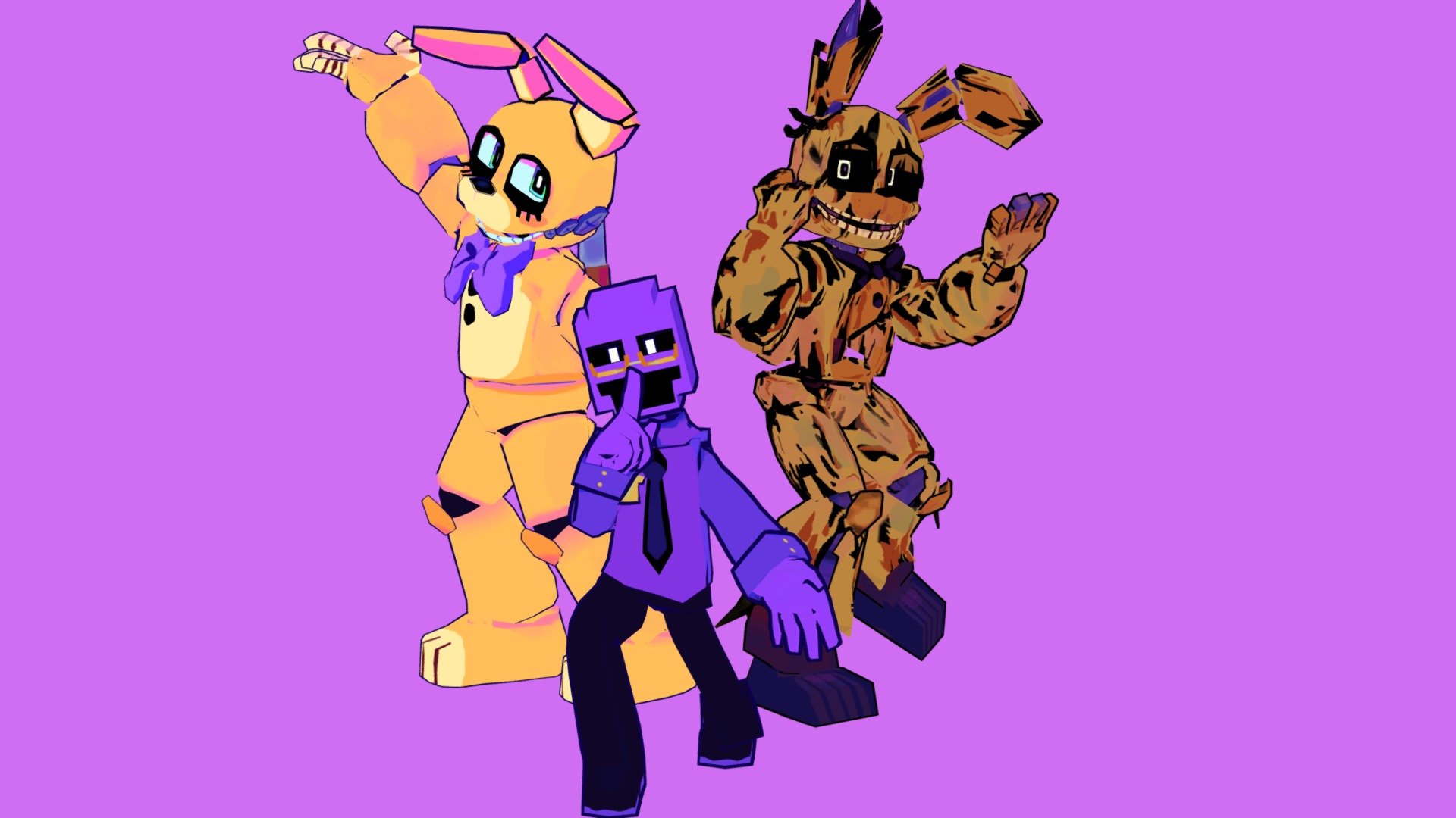 Toony William Afton Models - Download Free 3D model by Puppiii [4778873] -  Sketchfab