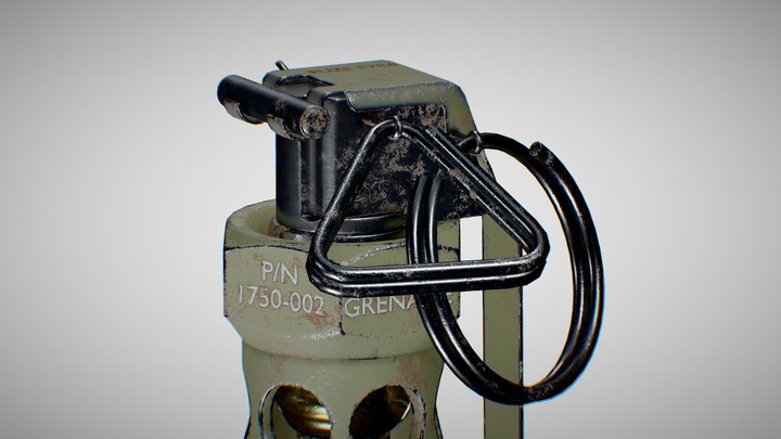 Flashbang Stun Grenade 3D Model