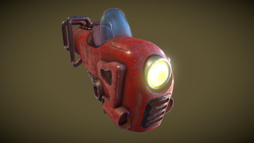 Sci-fi Hover Bike 01