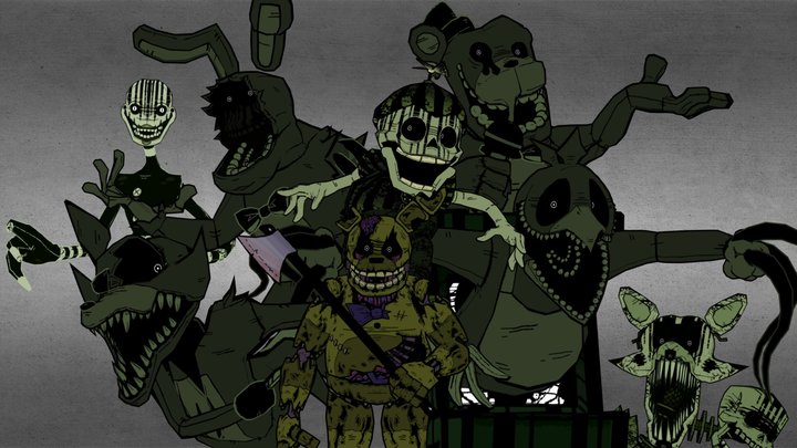 Retro_ Fnaf3 3D Model