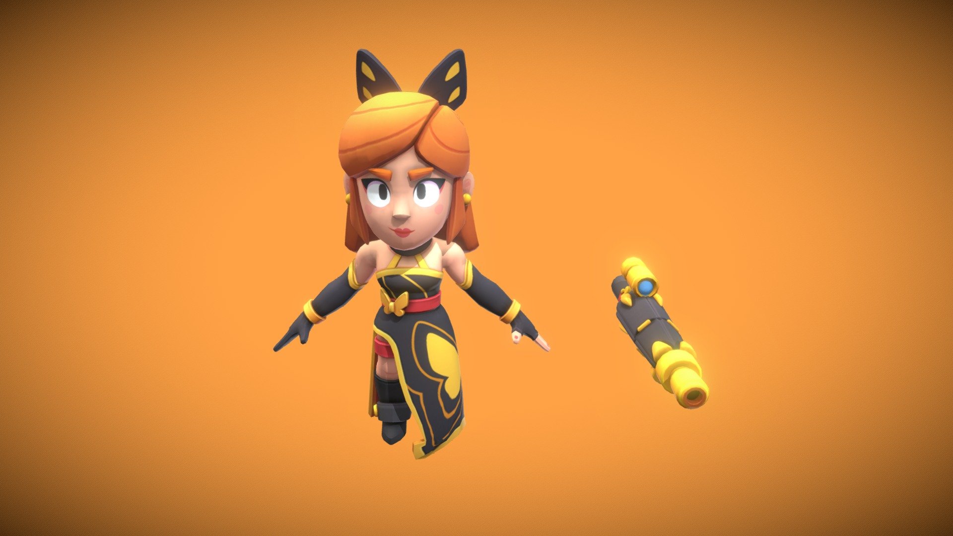 Mariposa Piper t-pose Brawl Stars - Download Free 3D model by shertiku ...